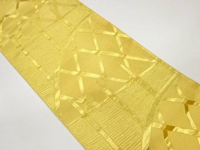 垣根模様織出し袋帯